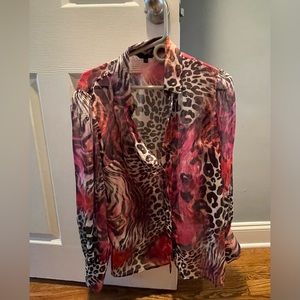Guess Long Sleeve Button Down Top